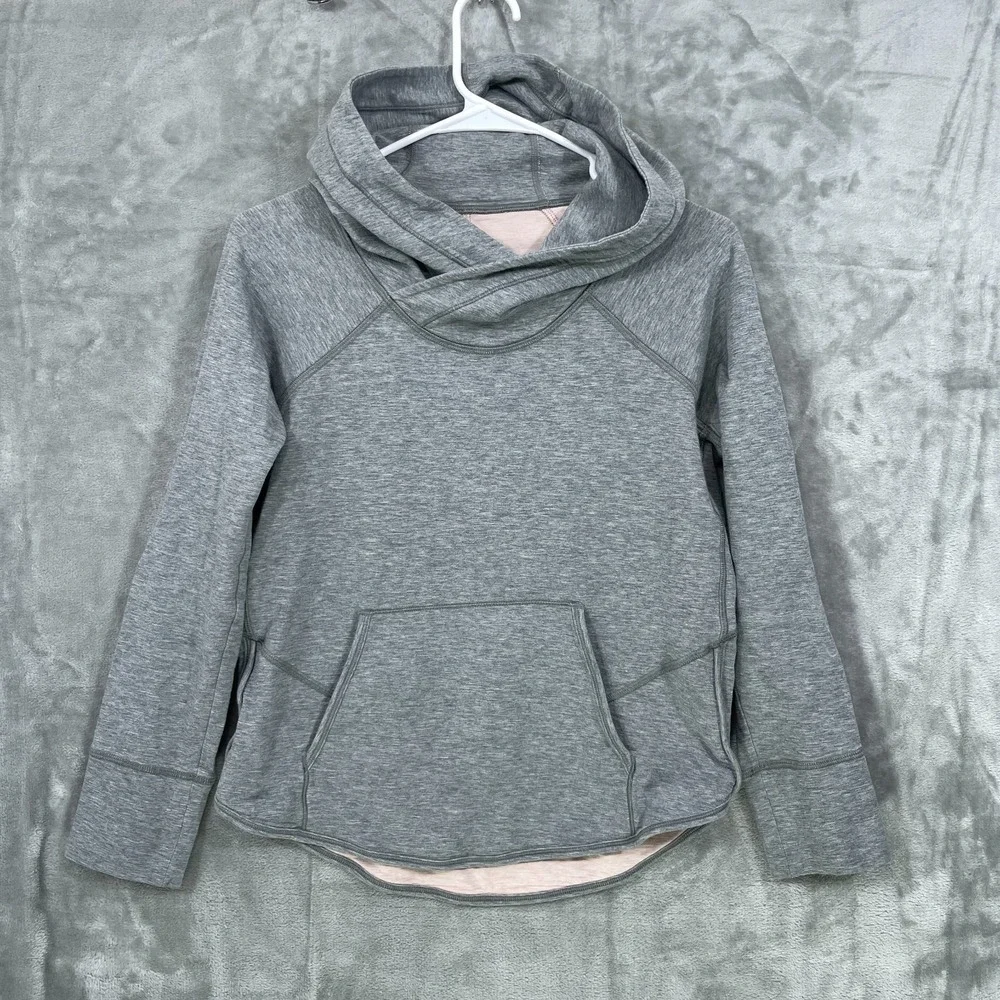 Lululemon Time Out Hoodie Women's Size 4 W3BHQS Gray Heathered Stretch Light